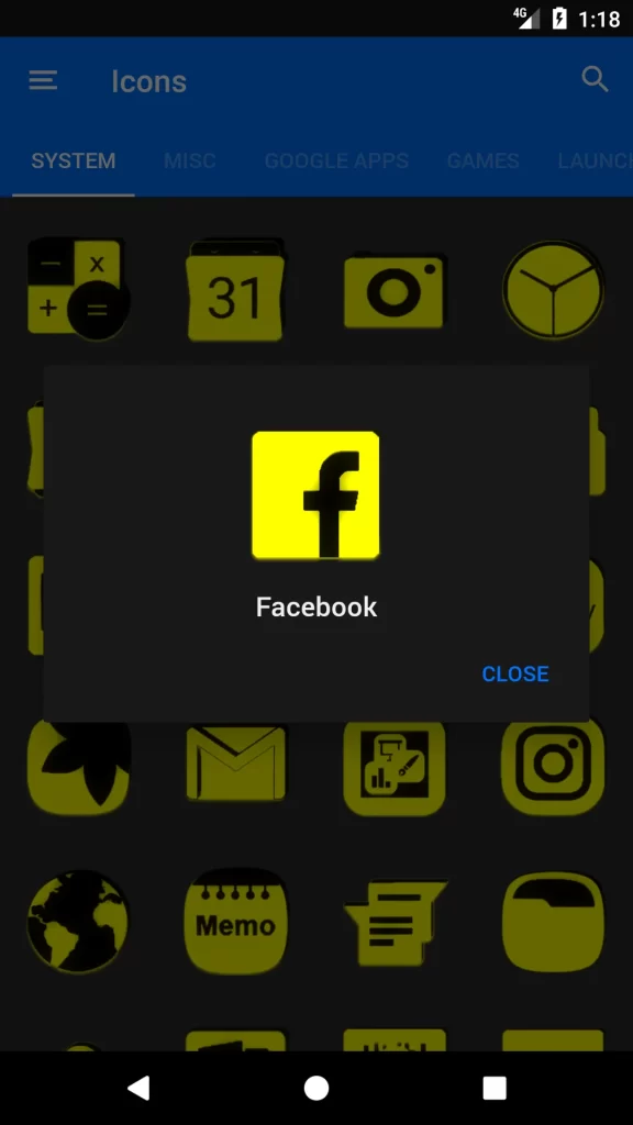 Yellow and Black Icon Pack 5