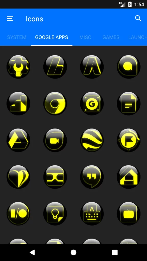 Yellow Glass Orb Icon Pack 6