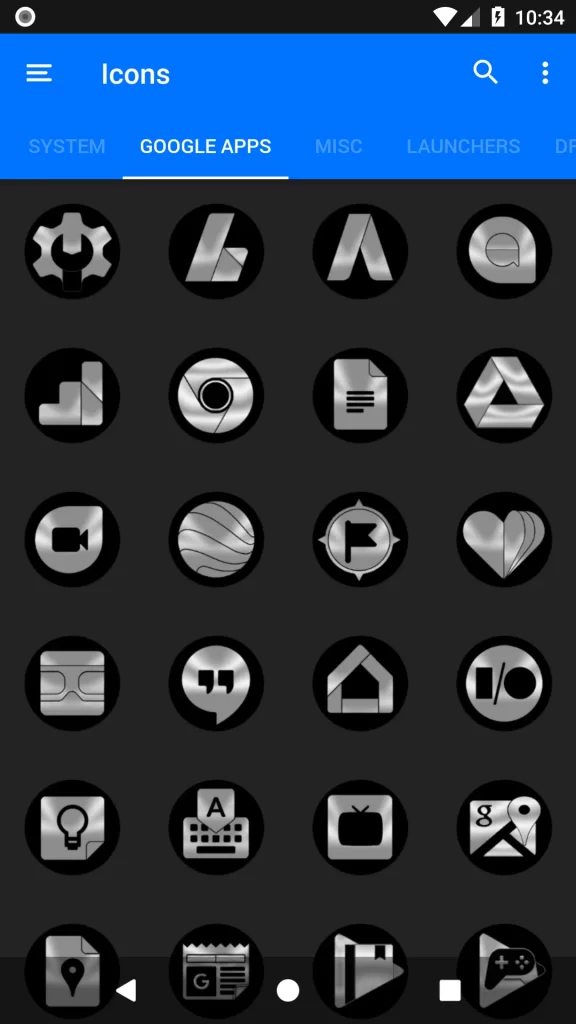 Silver Oreo Icon Pack 6